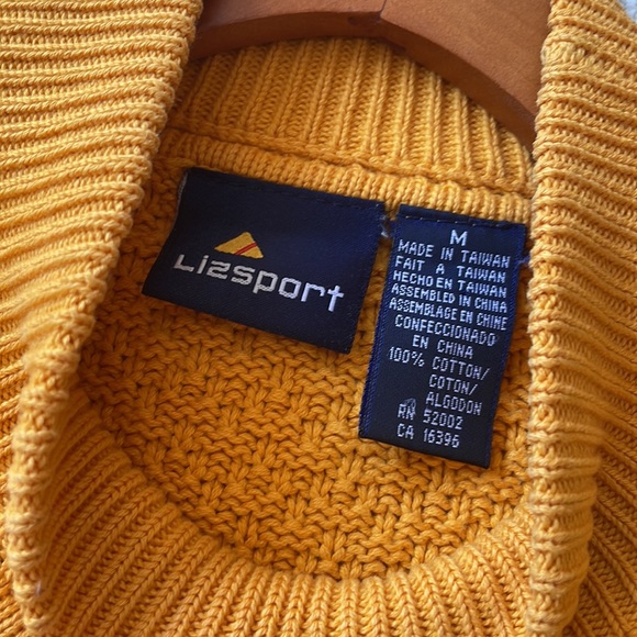 SOLD - Bright Yellow Vintage Turtleneck Sweater - Picture 3 of 4